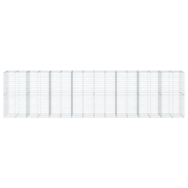 vidaXL Kivikori katolla 800x100x200 cm galvanoitu rauta