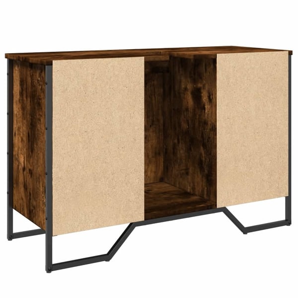 vidaXL Servantskap røkt eik 91x35x60 cm konstruert tre