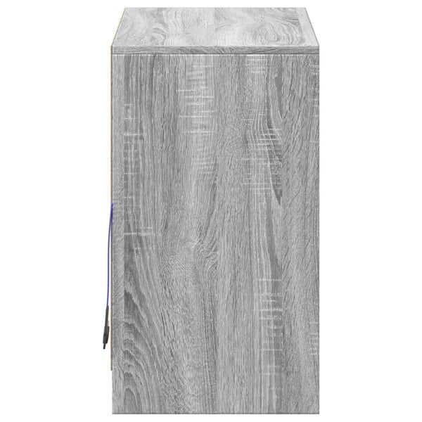 vidaXL Skjenk med LED grå sonoma 72x34x61 cm konstruert tre