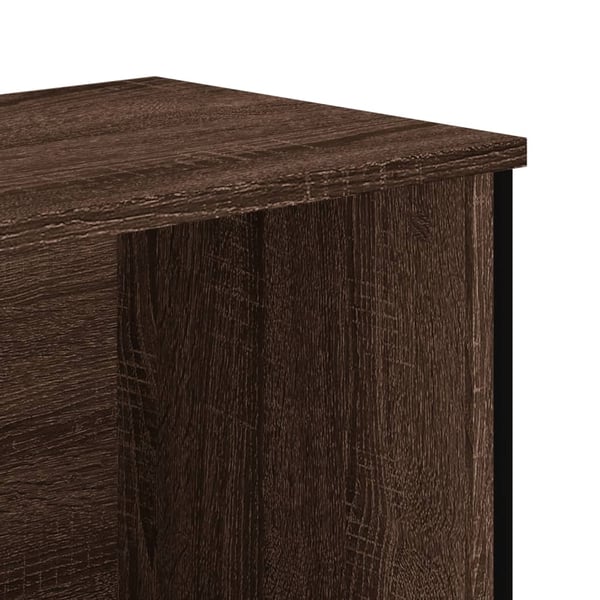 vidaXL Bokhylle brun eik 80x31x106 cm konstruert tre
