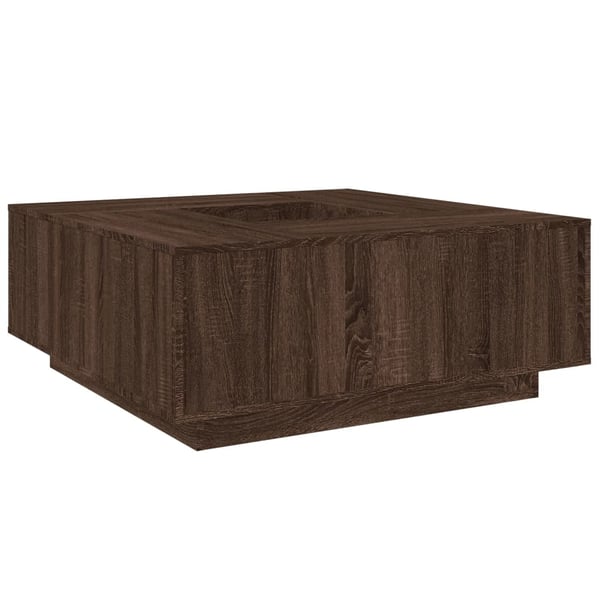 vidaXL sofabord 100x100x40 cm konstrueret træ brun egetræsfarve
