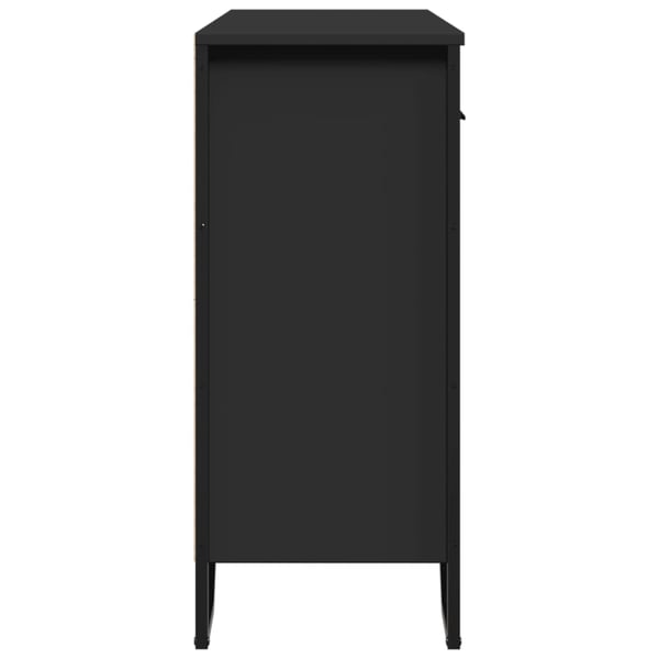 vidaXL Skjenk svart 97x32,5x74,5 cm konstruert tre