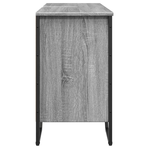 vidaXL Servantskap grå sonoma 91x35x60 cm konstruert tre