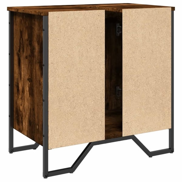 vidaXL underskab til håndvask 60x35x60 cm konstrueret træ røget eg