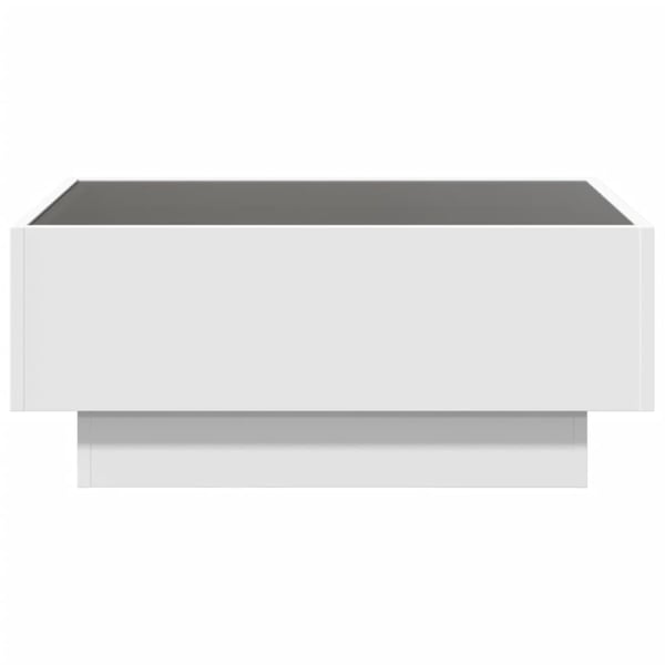 vidaXL Salongbord med LED hvit 70x50x30 cm konstruert tre