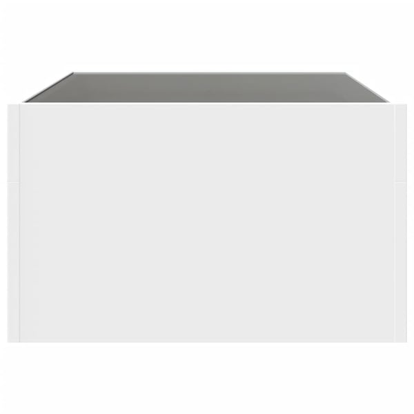 vidaXL sofabord med Infinity LED-lys 70x50x30 cm hvid
