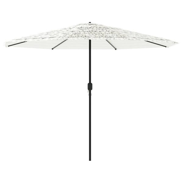 vidaXL Hageparasoll med stålstang hvit 324x324x247 cm