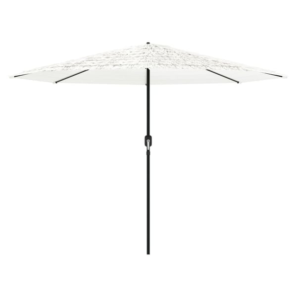vidaXL Hageparasoll med stålstang hvit 324x324x247 cm