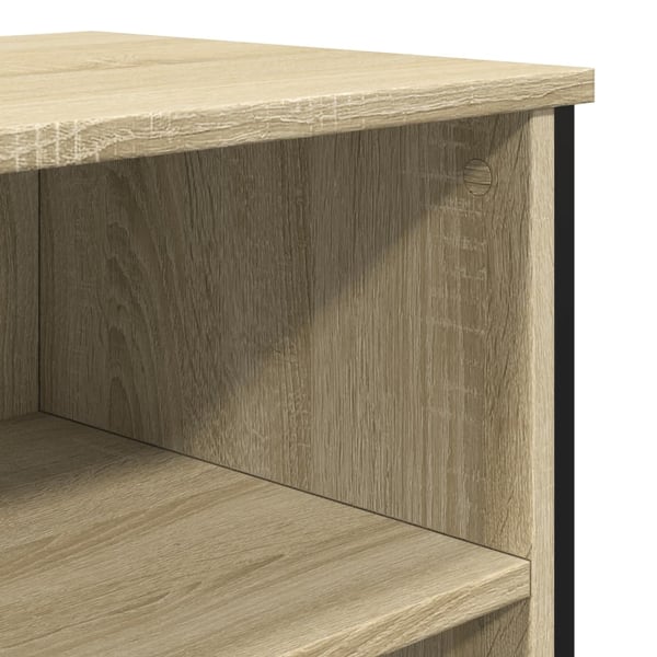 vidaXL Skjenk sonoma eik 91x35,5x74,5 cm konstruert tre