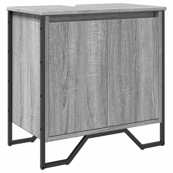 vidaXL Servantskap grå sonoma 60x35x60 cm konstruert tre