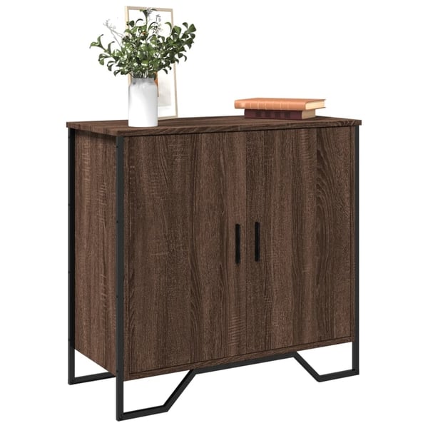 vidaXL skænk 78x35,5x74,5 cm konstrueret træ brun egetræsfarve