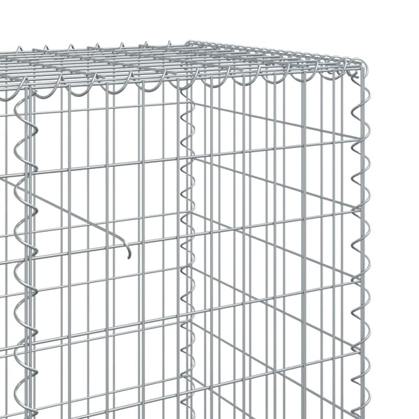 vidaXL gabionkurv med cover 1000x50x100 cm galvaniseret jern