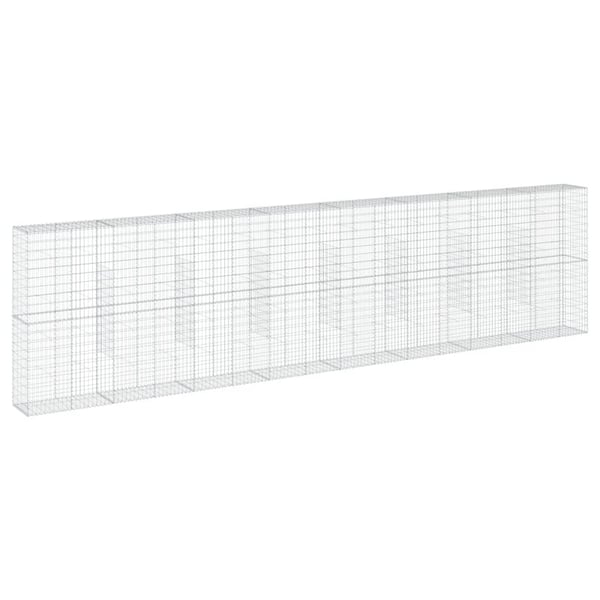 vidaXL Kivikori katolla 800x50x200 cm galvanoitu rauta