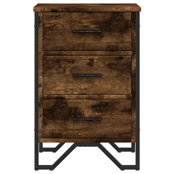 vidaXL Nattbord røkt eik 40x41x60 cm konstruert tre
