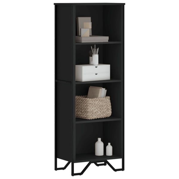 vidaXL Bokhylle svart 50x31x137,5 cm konstruert tre