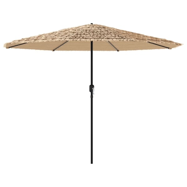 vidaXL Hageparasoll med LED med stålstang brun 324x324x247 cm