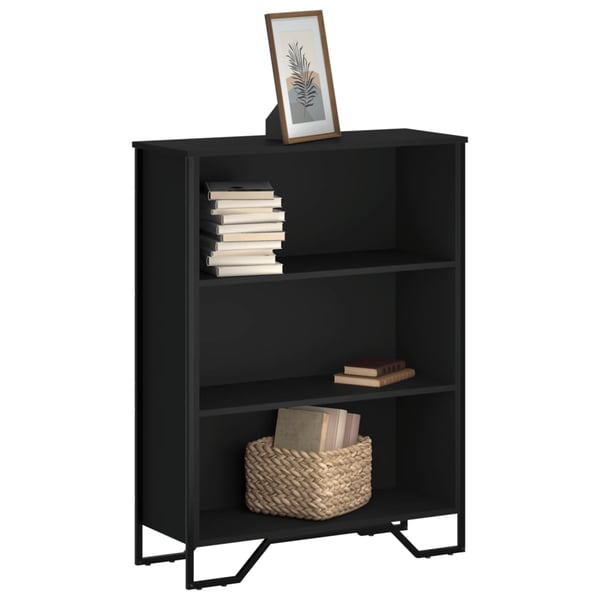 vidaXL Bokhylle svart 80x31x106 cm konstruert tre