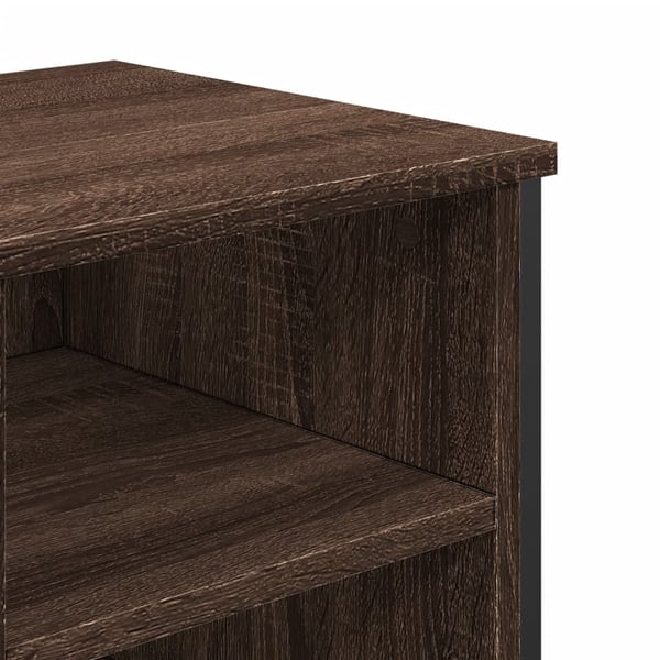 vidaXL underskab til håndvask 91x35x60 cm konstrueret træ brunt eg
