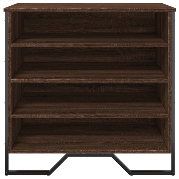 vidaXL Skohylle brun eik 80x38x78 cm konstruert tre