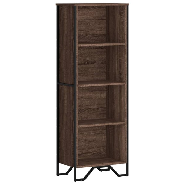 vidaXL Kirjahylly ruskea tammi 50x31x137,5 cm tekninen puu