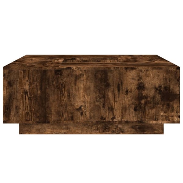vidaXL Salongbord røkt eik 100x100x40 cm konstruert tre