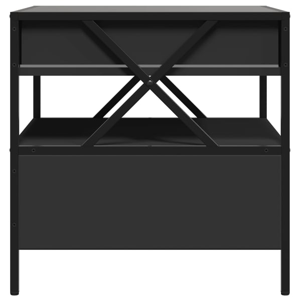 vidaXL sofabord med Infinity LED-lys 50x50x51 cm sort
