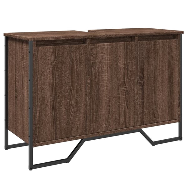 vidaXL Servantskap brun eik 91x35x60 cm konstruert tre