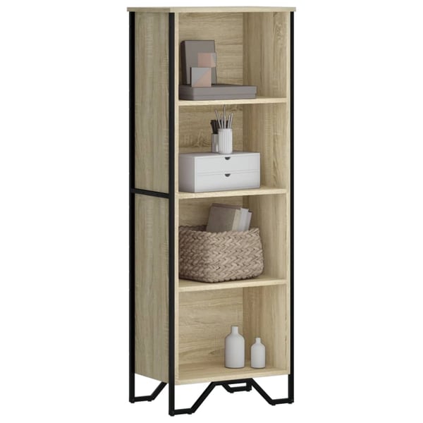 vidaXL Bokhylle sonoma eik 50x31x137,5 cm konstruert tre