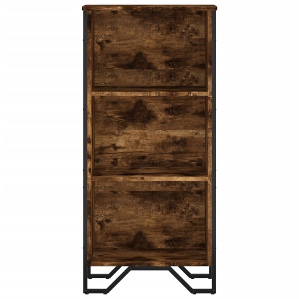 vidaXL Bokhylle røkt eik 50x31x106 cm konstruert tre