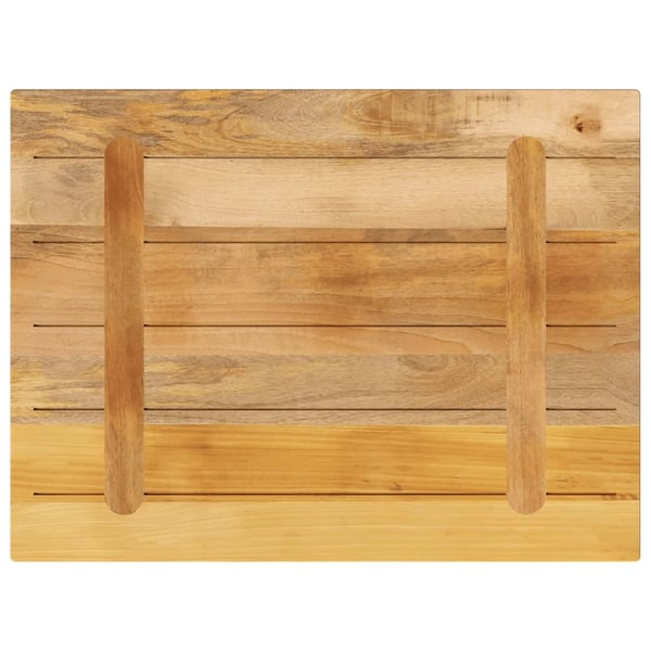 vidaXL Bordplate 90x70x1,5 cm rektangulær grovt heltre mango