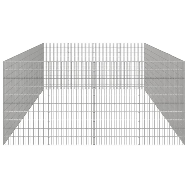 vidaXL Eläinhäkki Free Range 24-paneelia 54x100 cm galvanoitu rauta