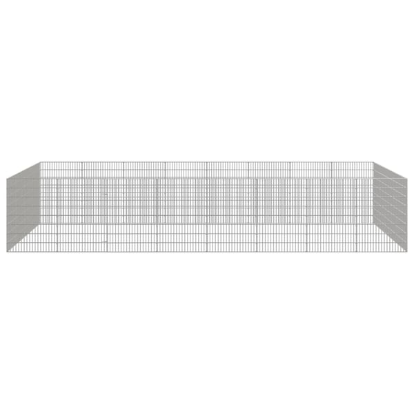 vidaXL Dyregrind 24 paneler 54x80 cm galvanisert jern