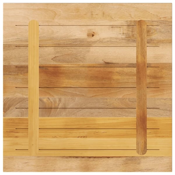 vidaXL Bordplate 90x90x2,5 cm firkantet grovt heltre mango