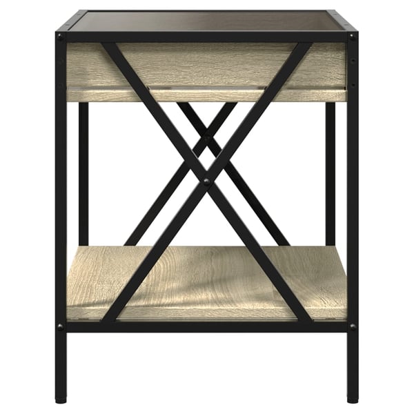 vidaXL Salongbord med Infinity LED sonoma eik 40x40x49 cm