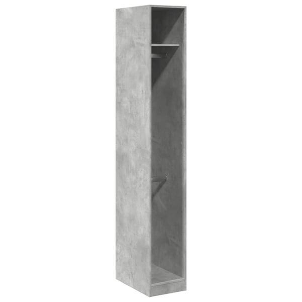 vidaXL Garderobe betonggrå 30x50x200 cm konstruert tre