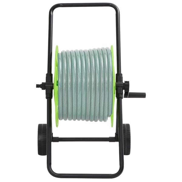 vidaXL Slangevogn for 60 m 1/2" slange stål grønn