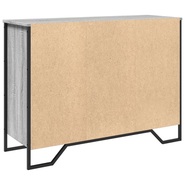 vidaXL Skjenk grå sonoma 101x35,5x74,5 cm konstruert tre