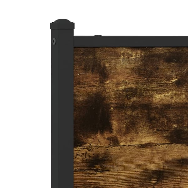 vidaXL Sengeramme i metall uten madrass røkt eik 120x190 cm