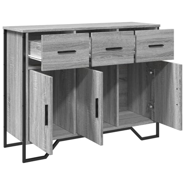 vidaXL Skjenk grå sonoma 97x32,5x74,5 cm konstruert tre