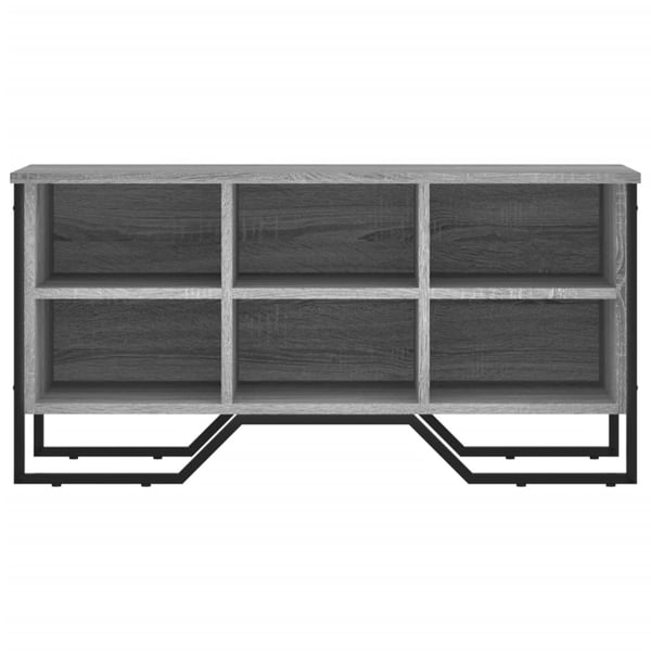 vidaXL Skohylle grå sonoma 90x38x45,5 cm konstruert tre