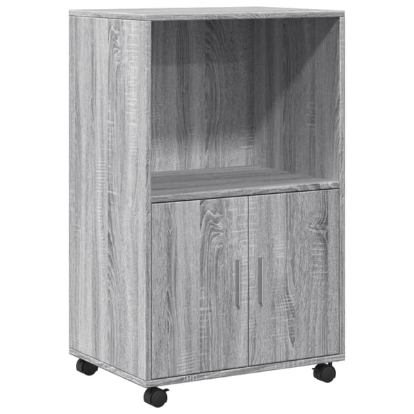 vidaXL Rulleskap grå sonoma 55x40x91 cm konstruert tre