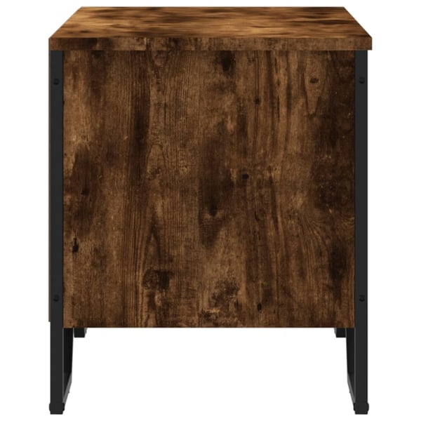 vidaXL Skohylle røkt eik 90x38x45,5 cm konstruert tre