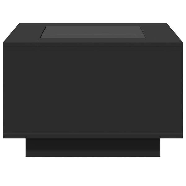 vidaXL Sohvapöytä LED-valoilla musta 60x60x40 cm lastulevy