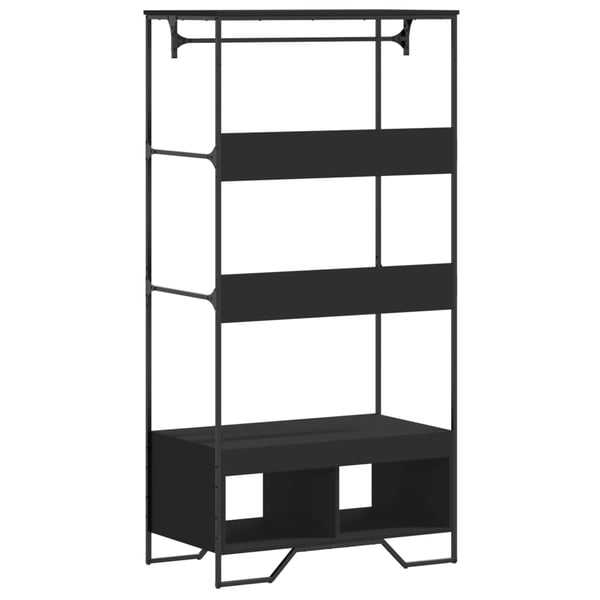 vidaXL Garderobe svart 90x50x180 cm konstruert tre