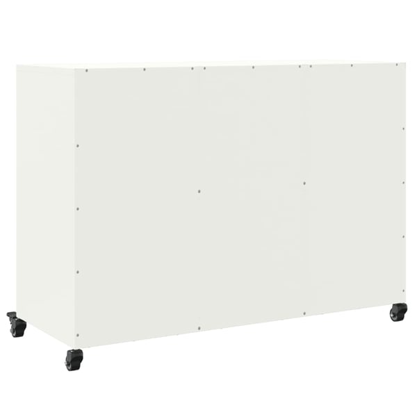 vidaXL Senkki valkoinen 100,5x39x72 cm teräs