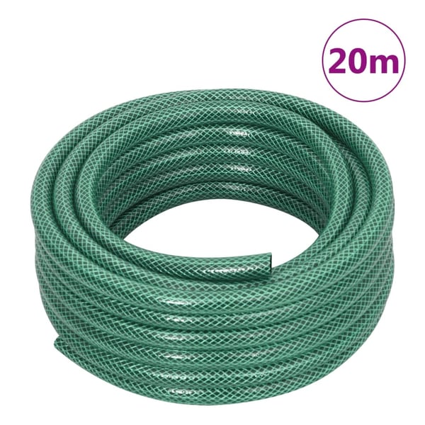 vidaXL Frittstående slangetrommel grønn med slangefester 0,5" 20 m PVC