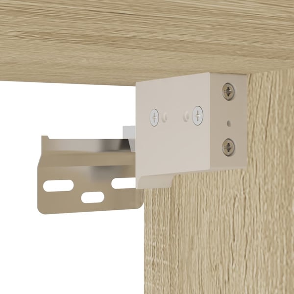 vidaXL Vegghengt TV-benk med LED sonoma eik 180x31x39,5 cm