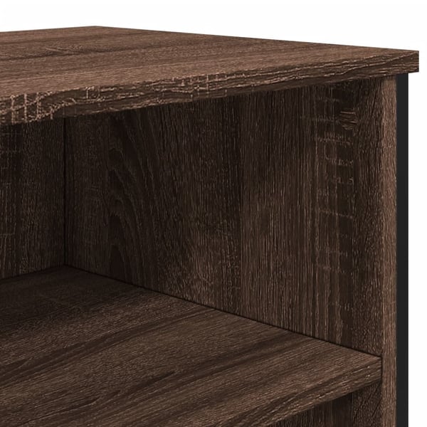vidaXL Skjenk brun eik 101x35,5x74,5 cm konstruert tre