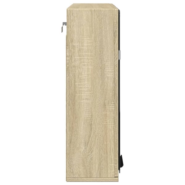 vidaXL skab med spejl 64,5x20x66,5 cm konstrueret træ sonoma-eg