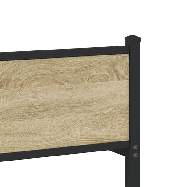 vidaXL Sengeramme i metall uten madrass sonoma eik 140x190 cm